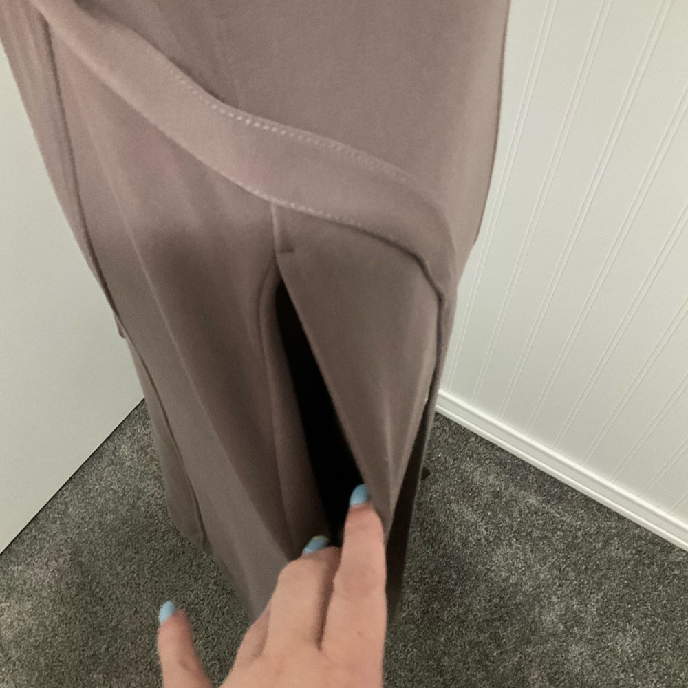 Lane Bryant Mauve Short-Sleeve Tie-Waist Midi Dress - Picture 3 of 6